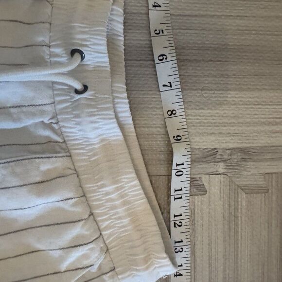 ATHLETA 100% Linen White And Gray Pants Sz 6 - Picture 7 of 11